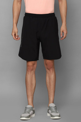 LOUIS PHILIPPE Solid Men Black Basic Shorts