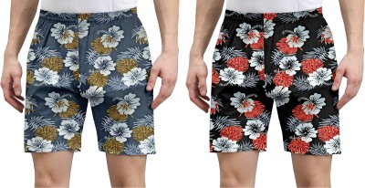 INDICLUB Printed Men Multicolor Casual Shorts