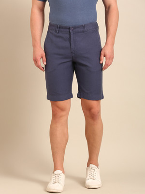CAVALLO BY LINEN CLUB Solid Men Blue Casual Shorts