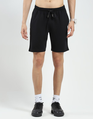 MONTE CARLO Solid Men Black Bermuda Shorts