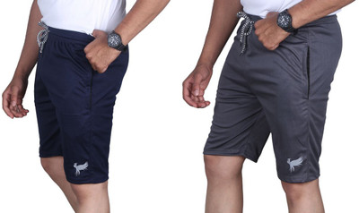 Anjaneya Solid Men Multicolor Regular Shorts
