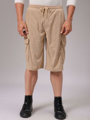 The Indian Garage Co. Solid Men Khaki Casual Shorts