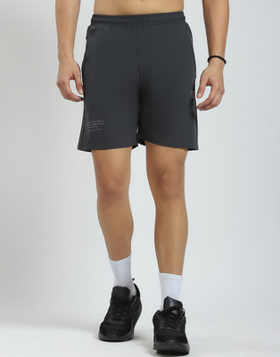 Rock.it Solid Men Grey Bermuda Shorts