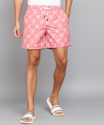 Trendyol Printed Men Pink Beach Shorts