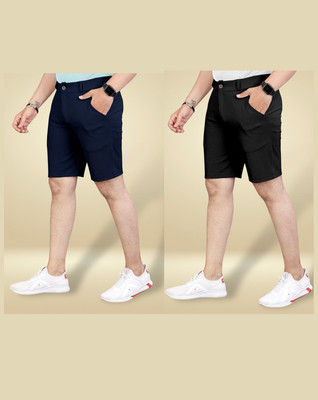 HHTRENDS Solid Men Reversible Grey Basic Shorts