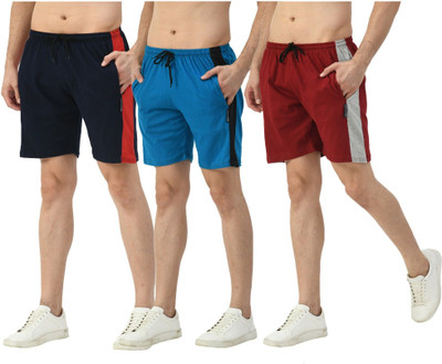 Indestar Solid Men Multicolor Bermuda Shorts