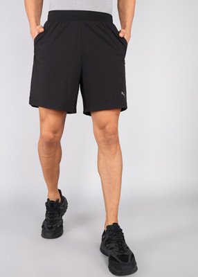 PUMA Solid Men Black Sports Shorts