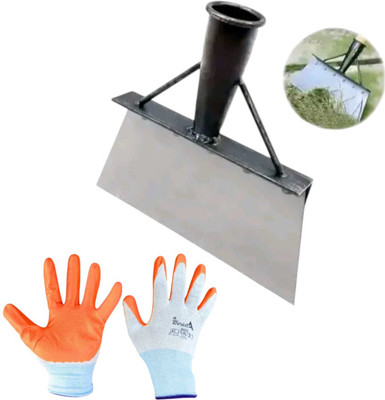 SAS Heavy Duty Garden Cleaning Shovel Scrapper ( Withgloves ) Garden Tool Kit(2 Tools)