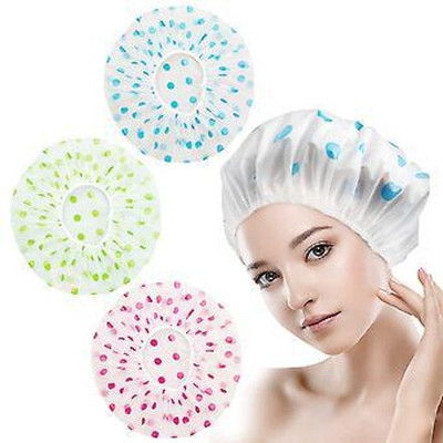 Celibate Multicolour 3 Pack Waterproof Elastic Printed Plastic Reusable Shower Caps