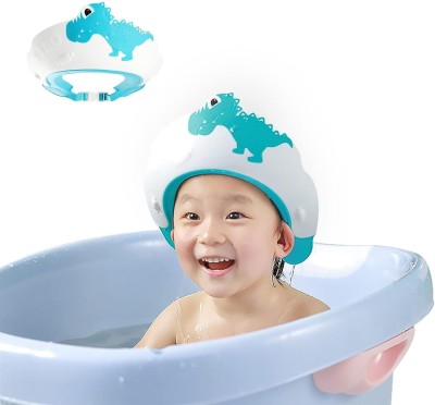 SixtyEight Baby Shower Cap Head Protector Dinosaur Shape Makes Baby Bath More Fun