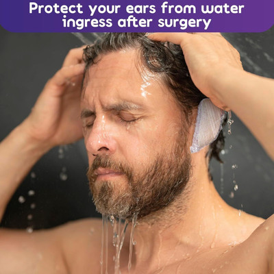 MAITRI ENTERPRISE Waterproof Ear Protector, Ear Cover for Shower 100 Pcs, Ear Shower Caps M103
