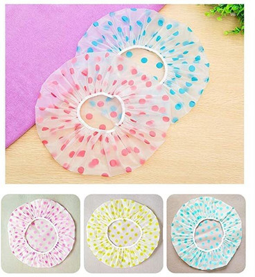 CRIYALE Set Of 12 Women Reusable Waterproof Elastic Free-Size Shower Caps multi-color