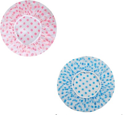 VERANCY Sung Joyful Bath Time with Multicolored EVA Made Girls Shower Cap (Pack of 2)