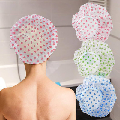 Celibate 3 Pcs Waterproof Bath Caps Plastic Reusable Shower Caps