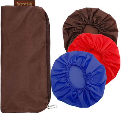 BodyHerbals luxurious reusable shower caps ( Pack of 3)