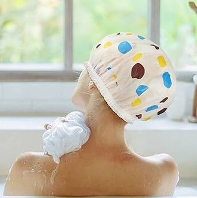 VERANCY Sung EVA Made Multicolored Women Shower Cap for Joyful Baths (Pack of 1)