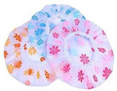 Prefetto COSMO 3 Pcs Packing Set Premium & High Quality Reusable & Waterproof Printed Bathroom Shower Cap With Elastic Band for Woman & Girl 3