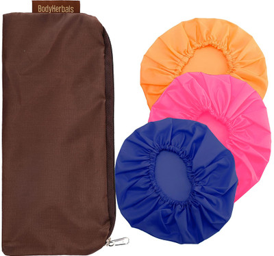 BodyHerbals luxurious reusable shower caps ( Pack of 3)