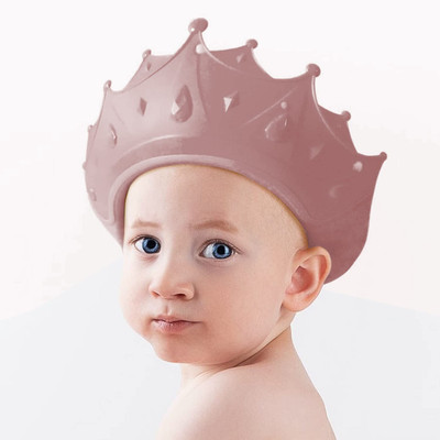 XSOURCE Baby Shower Cap Bath Visor for Eye and Ear Wash Protection Waterproof Hat, Pink