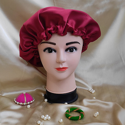 KALSUTANSHI Pure Satin Fully Reversible Hair Bonnet |Adjustable Double Layer SleepCap