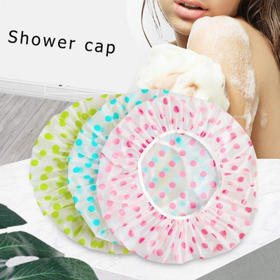 manasona Set Of 12 Women Reusable Waterproof Elastic Free-Size Shower Caps multi-color