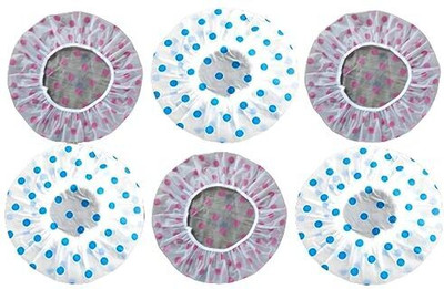 MOMISY Shower Cap Set of 6 for Women Waterproof (Multi-colored and Multi-design)