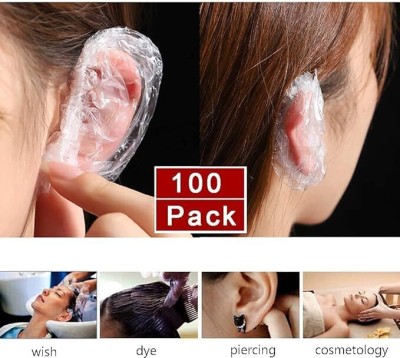 MAITRI ENTERPRISE Ear Cover for Shower 100 Pcs, Waterproof Ear Protector, Ear Shower Caps M173