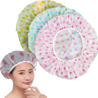 Celibate Shower Caps Hair export quality hair cap (pack of 3) Multicolor