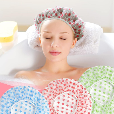Celibate EVA Plastic Shower Cap Waterproof Bath Caps Elastic Reusable Cap