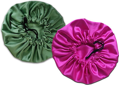 SOHAM SHREE Pure Satin Fully Reversible Hair Bonnet |Adjustable Double Layer SleepCap