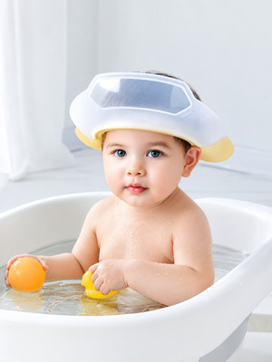 OMETER Baby Lion bath Shower Cap with Adjustable Silicon Strap for Baby, Toddler, Kids