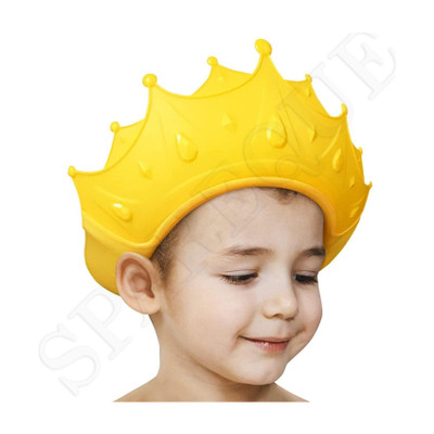 Wagster Baby Bath Shower Cap Adjustable Silicone Visor Hat Kids Hair Wash Crown Fun