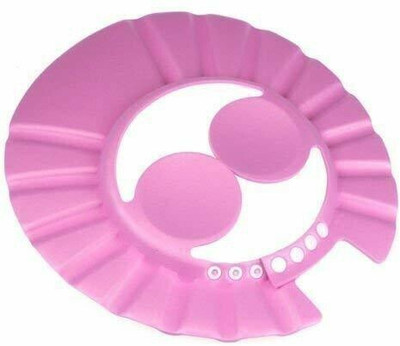 GLOWIS Adjustable Baby Kids Shampoo Bath Bathing Safe Soft Shower Button Closure Cap