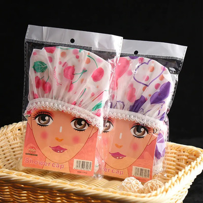 maruhub 2Pcs Shower Cap for Women, Reusable Waterproof Elastic Eva Free-Size Shower Cap