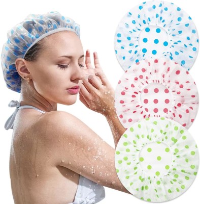 Celibate Premium & High Quality Reusable & Waterproof Bathroom Shower Cap (pack of 3)