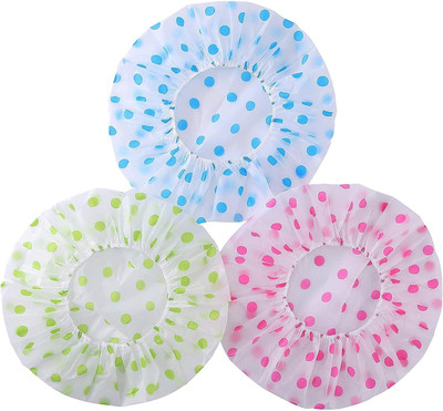 Sindhia Waterproof Elastic Band Reusable Disposable Shower Caps 2 Pcs