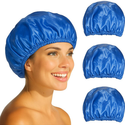 AnchalEcom Unisex Reusable Shower Cap Waterproof Hair Protection Bath Cap Travel Friendly