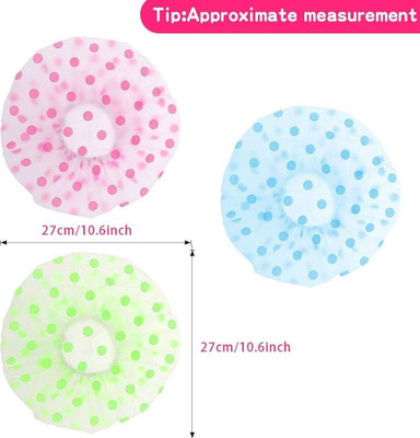 Celibate Comfort/Reusable/Water Resistant/Elastic Free-Size Bathroom Shower Caps For Girl
