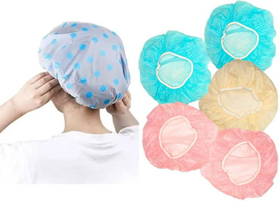 Celibate Multicolour Waterproof Elastic Printed Plastic Reusable Shower Caps