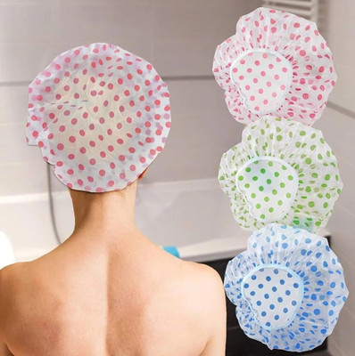 Celibate Elastic Printed Plastic Reusable Shower Caps