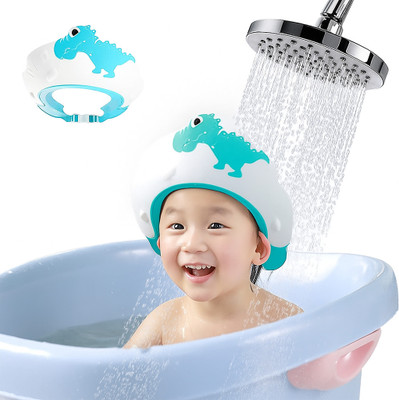 VEWIKZY Shampoo Visor, Head Protector - Cute Dinosaur Shape Makes Bath More Fun