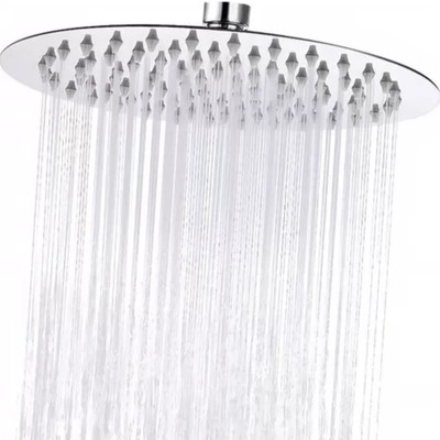 Adivta Mirror Round Overhead Shower 8X8-21 Inch Square Arm Shower Head