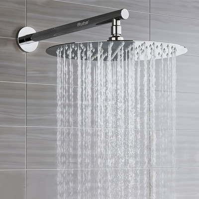 RUHE Ultra Sleek 8-Inches Round Overhead Shower | 304 Stainless Steel Showerhead Shower Head