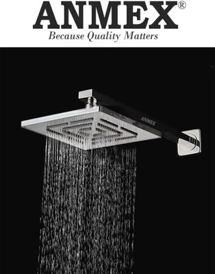 ANMEX MAZE HeavyDuty Mirror SS304 Overhead ShowerHead & Square Arm (8X8 + 18inch Arm) Shower Head