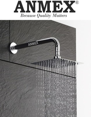 ANMEX 6x6 Ultra Slim Rain Shower Head with 15inch Round Arm Shower Head