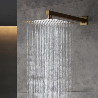 ZAP 360 Degree Rotation Gold Square 8 Inch Overhead Shower Without Arm Shower Head