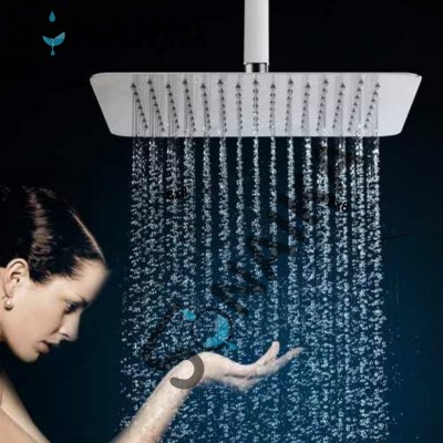 SONAIKA 304 Grade Heavy Stainless Steel 6x6 Square Ultra Slim Shower Head(Only)Pack Of 1 Shower Head