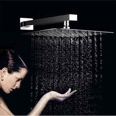 Ramya 12x12 Heavy SS Ultra Slim Rain Shower Head with 24inch Square Arm Shower Head