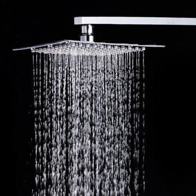 iSTAR 4"x 4" Premium Quality SS Ultra Slim Square Rain Shower Head Shower Head
