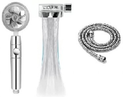 ANMEX Premium 360 Turbo High Pressure Fan Hand Shower 1.5Mtr Hose Pipe And Holder Shower Head